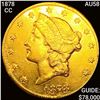 1878-CC $20 Gold Double Eagle CHOICE AU