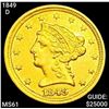 1849-D $2.50 Gold Quarter Eagle UNCIRCULATED