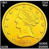 1861-S Civil War $10 Gold Eagle CHOICE AU