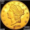 1893-CC $20 Gold Double Eagle CHOICE AU