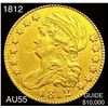 1812 $5 Gold Half Eagle CHOICE AU