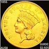 1855 $3 Gold Piece CHOICE AU