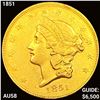 1851 $20 Gold Double Eagle CHOICE AU