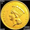 1854-O $3 Gold Piece CHOICE AU
