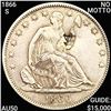 1866-S NO MOTTO Seated Liberty Half Dollar HIGH GR