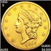 1855-S $20 Gold Double Eagle CHOICE AU