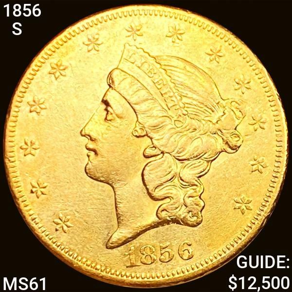 1856-S $20 Gold Double Eagle UNCIRCULATED