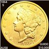 1864-S $20 Gold Double Eagle CHOICE AU
