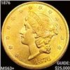 1876 $20 Gold Double Eagle CHOICE BU +