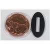 Image 1 : 1-OZ FINE COPPER GIGANOTOSAURUS ROUND