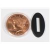 Image 1 : 1-OZ FINE COPPER ROUND WITH CAPSULE + STAND