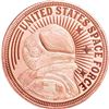 Image 1 : 1-OZ FINE COPPER TRUMP THEME ROUND SPACE FORCE