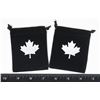 Image 1 : TWO BLACK VELVET CANADA MAPLE LEAF COIN