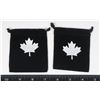 Image 1 : TWO BLACK VELVET CANADA MAPLE LEAF COIN