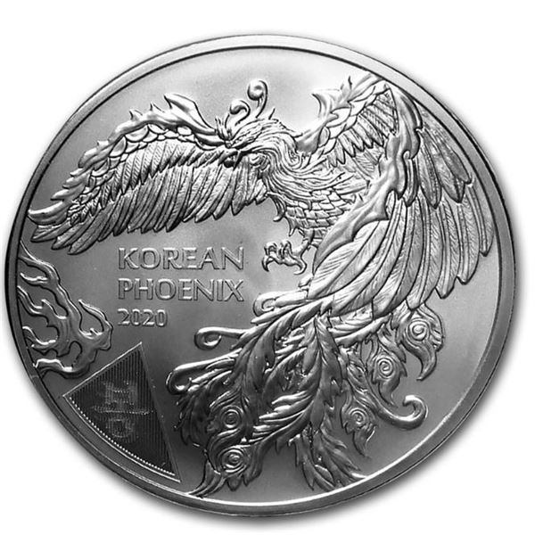 KOREAN PHOENIX 2020 1-OZ PURE SILVER BU ROUND