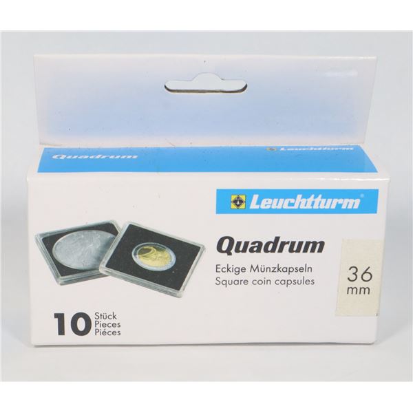 PACK OF NEW 36MM QUADRIUM CAPSULES