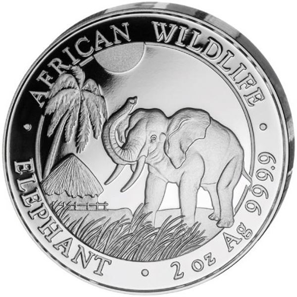 2-OZ 2017 SOMALIAN ELEPHANT SILVER COIN