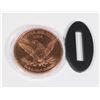 Image 2 : 1-OZ FINE COPPER ROUND WITH CAPSULE + STAND