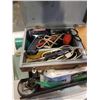 Image 2 : BOX OF TOOLS, COOLERS, SODLERING IRONS, FLUKE ELECTRICAL METER, ETC