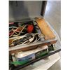 Image 3 : BOX OF TOOLS, COOLERS, SODLERING IRONS, FLUKE ELECTRICAL METER, ETC