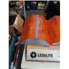 Image 2 : PHILIPS LEDALITE VECTRA 2X2 SQUARE LIGHT FIXTURE AND 2 ORANGE LIGHT COVERS