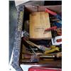 Image 8 : BOX AND BASKET OF TOOLS, HOLE SAWS AND MORE