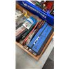 Image 8 : TRAY ORGANIZER AND BIN OF HARDWARE, ELECTRICAL BALLASTS, TIRE INFLATOR