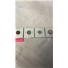 Image 2 : 4- 1944 CANADIAN COINS .800 SILVER 25 CENT AND 10 CENT, VICTORY 5 CENT AND 1 CENT