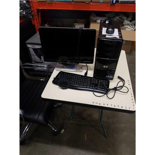 HP INTEL CORE I3 W/WINDOWS 10 UPDATES, NO PASSWORD, 1TB HDD, 6 GB DDR3 RAM, INCLUDES HP MONITOR, KEY