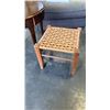 Image 2 : WOOD ENDTABLE AND WOVEN STOOL