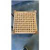 Image 3 : WOOD ENDTABLE AND WOVEN STOOL