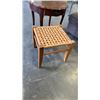 Image 4 : WOOD ENDTABLE AND WOVEN STOOL