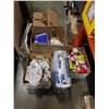 Image 1 : 3 BOXES OF ESTATE GOODS, BLANKETS, LIGHTBULBS