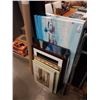 Image 1 : LOT OF PRINTS AND MIRRORS AND ROLL OF CANVAS MATERIAL