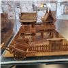 Image 2 : JAPANESE MODEL SPIRIT HOUSE IN 10" X 9" X6" SEALED ACRYLIC CASE AND 2 LIDDED BASKETS