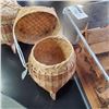 Image 8 : JAPANESE MODEL SPIRIT HOUSE IN 10" X 9" X6" SEALED ACRYLIC CASE AND 2 LIDDED BASKETS