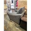 Image 2 : BRAND NEW HEATHER GREY FABRIC ARM CHAIR - RETAIL $699