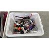 Image 2 : BIN AND TRAY OF NAIL POLISH, TATTOO GUN PARTS AND MORE