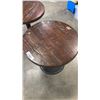 Image 2 : 2 METAL BASE PEDESTAL ENDTABLES