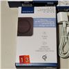 Image 2 : INSIGNIA QI WIRELESS CHARGING PAD WITH LOT OF AS NEW APPLE IPHONE CHARGING CORDS AND ADAPTER