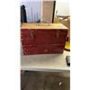 Image 8 : WOOD BOX, MACRAME / LACE AND CARED HANDLE CARVING SET