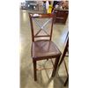 Image 2 : 2 BAR HEIGHT WOODEN CHAIRS