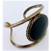 Image 1 : Sterling Silver and Onyx Cuff Bracelet