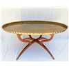 Image 1 : Moroccan Oval Brass Tray Table