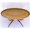 Image 2 : Moroccan Oval Brass Tray Table