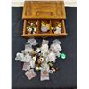 Image 1 : Assorted Pins with Wooden Box