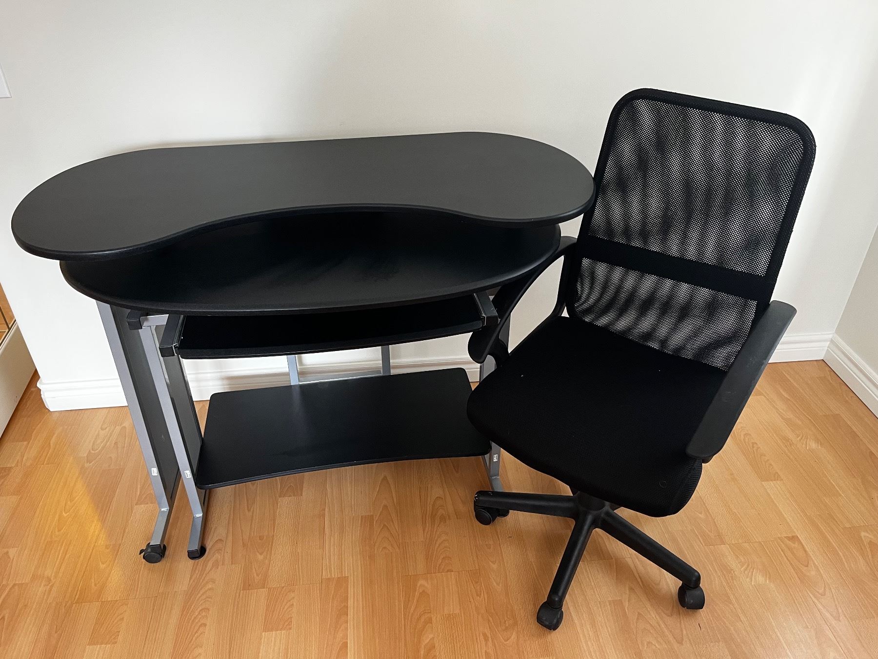 Swing out Computer Desk with Chair - Sunrise Estate Services Ltd