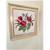 Image 1 : Peonies Wool Neddlepoint Framed