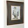 Image 1 : Framed Arabic Watercolor - sketch - Falcon