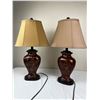 Image 1 : Pair of Lamps With Wooden Base